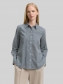 Tom Tailor Hemdbluse mit Muster - Teal Offwhite Geometric Design