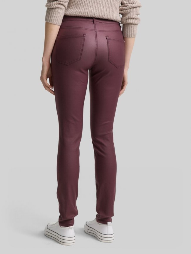 Tom Tailor Coated TTLUCIE SKINNY Jeans - Zinfandel Red Tom Tailor Coated TTLUCIE SKINNY Jeans - Zinfandel Red