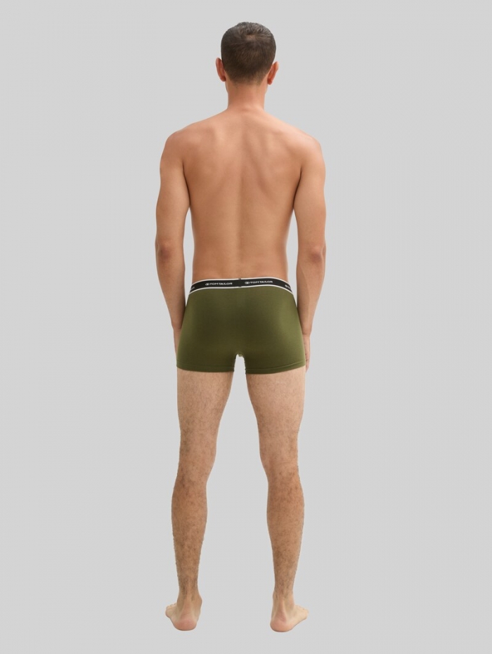 Tom Tailor Kurze Boxershorts im 2er-Pack - Dark Green Uni Tom Tailor Kurze Boxershorts im 2er-Pack - Dark Green Uni