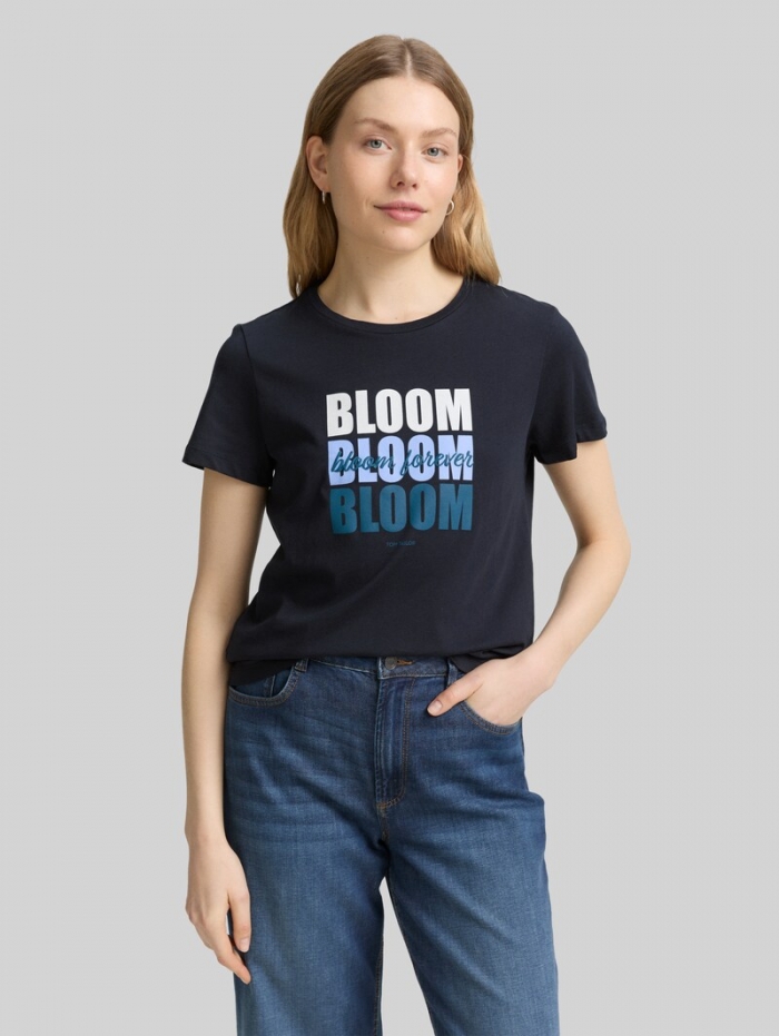 Tom Tailor T-Shirt mit Print - Lunar Eclipse