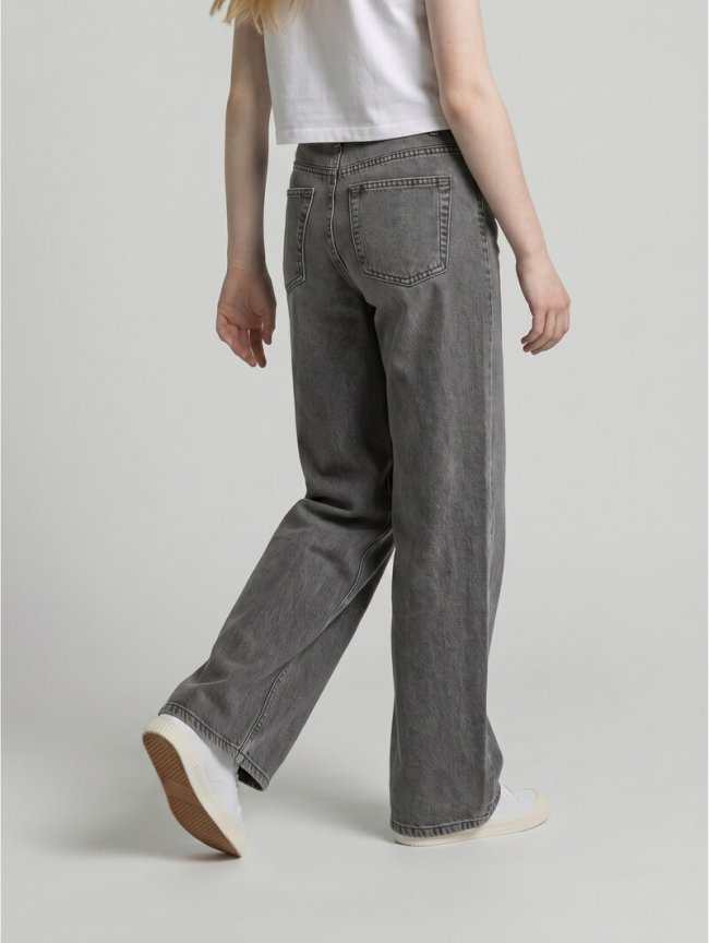 Tom Tailor Wide Leg Jeans - Used Mid Stone Grey Denim Tom Tailor Wide Leg Jeans - Used Mid Stone Grey Denim