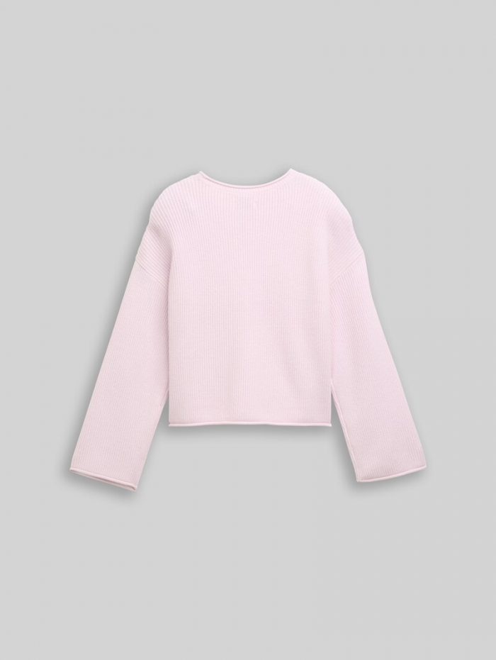 Tom Tailor Cropped Strickpullover - Breeze Rose