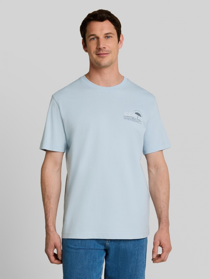 Tom Tailor T-Shirt mit Print - Light Blue Grey Tom Tailor T-Shirt mit Print - Light Blue Grey