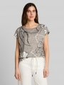 Tom Tailor T-Shirt mit Blumenmuster - Silver Olive Tom Tailor T-Shirt mit Blumenmuster - Silver Olive