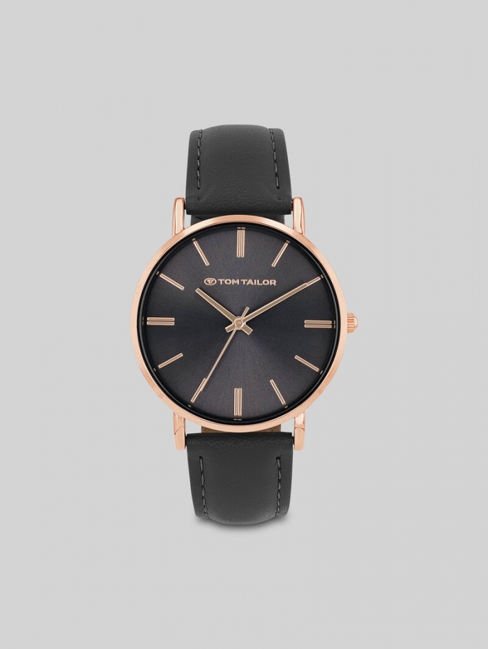 Tom Tailor Armbanduhr Roségold - Ziffernblatt grau mit 36mm - Rose Gold