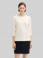 Tom Tailor Jacquard Sweatshirt - Whisper White Tom Tailor Jacquard Sweatshirt - Whisper White