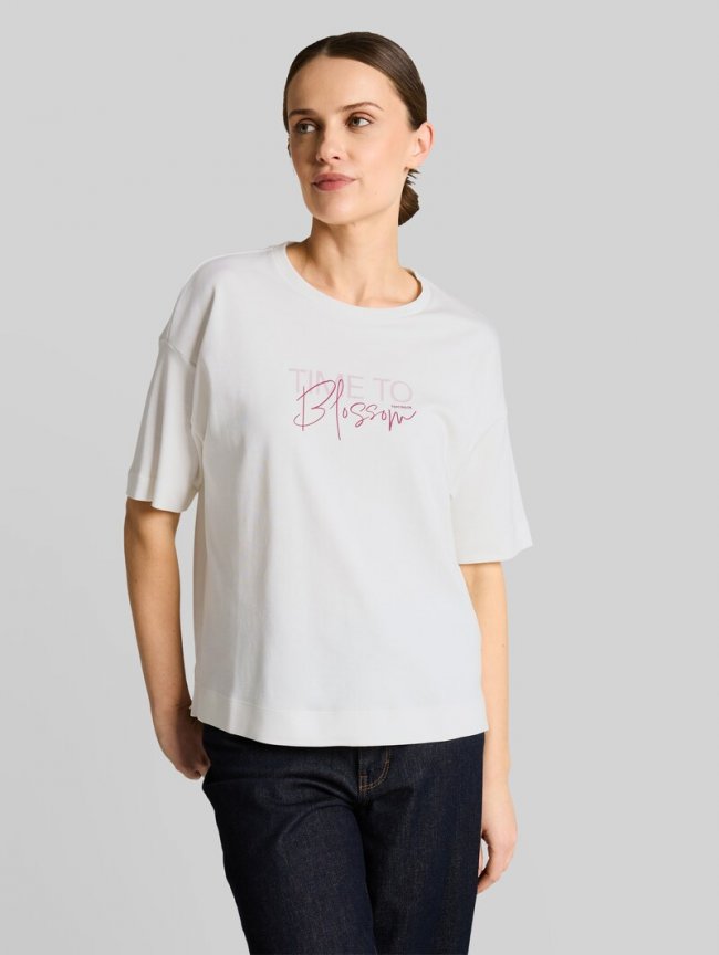 Tom Tailor T-Shirt mit Schriftzug - Whisper White Tom Tailor T-Shirt mit Schriftzug - Whisper White