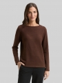 Tom Tailor Soft-Touch Sweatshirt mit Knopf-Details - Dark Pecan Brown Melange Tom Tailor Soft-Touch Sweatshirt mit Knopf-Details - Dark Pecan Brown Melange