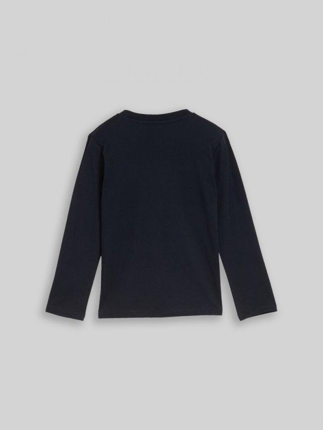 Tom Tailor Langarmshirt mit Print - Sky Captain Blue Tom Tailor Langarmshirt mit Print - Sky Captain Blue