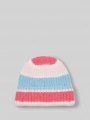 Tom Tailor Beanie Mütze mit Streifenmuster - Pink Blue Knit Stripe