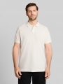 Tom Tailor Piqué Poloshirt mit Logo-Stickerei - Gardenia White Tom Tailor Piqué Poloshirt mit Logo-Stickerei - Gardenia White