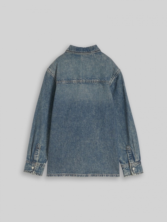 Tom Tailor Regular Fit Jeanshemd mit Baumwolle - Tinted Blue Denim Tom Tailor Regular Fit Jeanshemd mit Baumwolle - Tinted Blue Denim