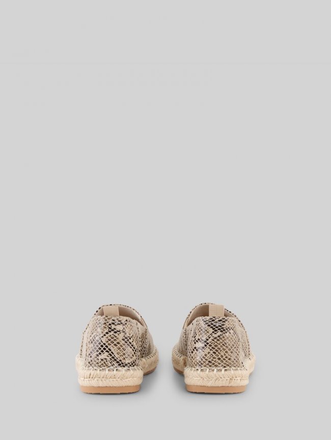 Tom Tailor Flache Espadrilles mit Animal-Print - Beige Multi Tom Tailor Flache Espadrilles mit Animal-Print - Beige Multi