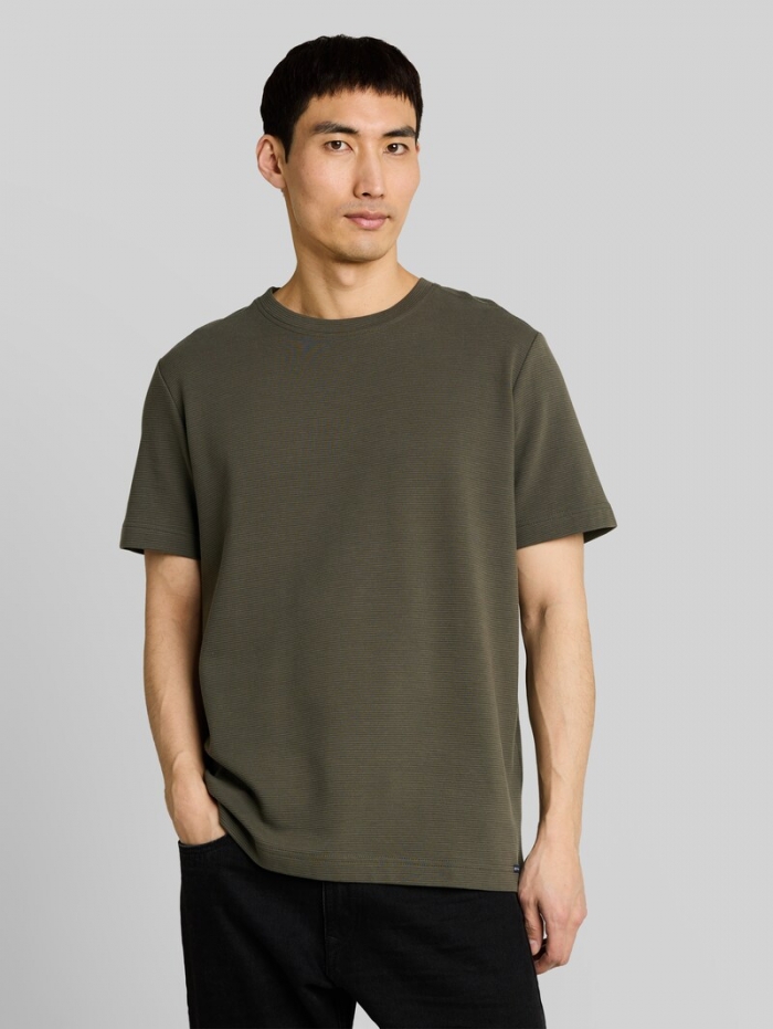 Tom Tailor T-Shirt aus Baumwolle - Leaf Green Ottoman Tom Tailor T-Shirt aus Baumwolle - Leaf Green Ottoman