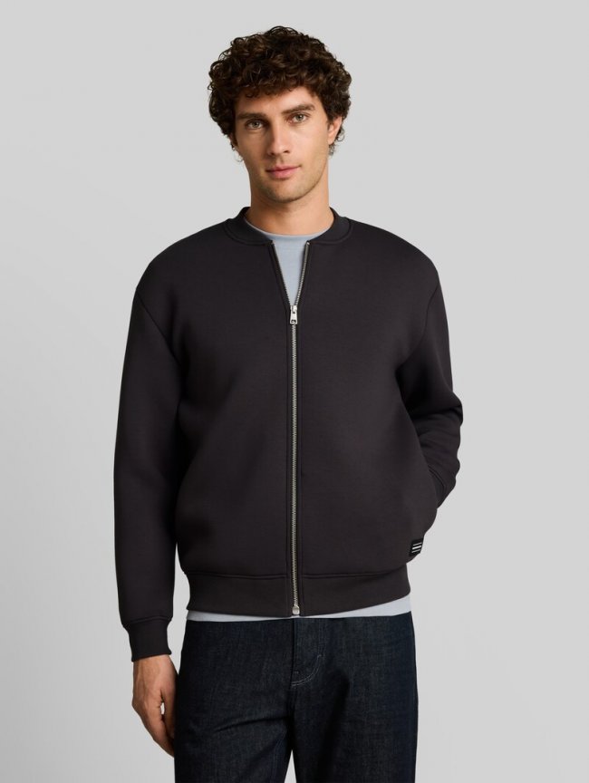 Tom Tailor Relaxed Fit Scuba Hoodie Sweatjacke - Coal Grey Tom Tailor Relaxed Fit Scuba Hoodie Sweatjacke - Coal Grey