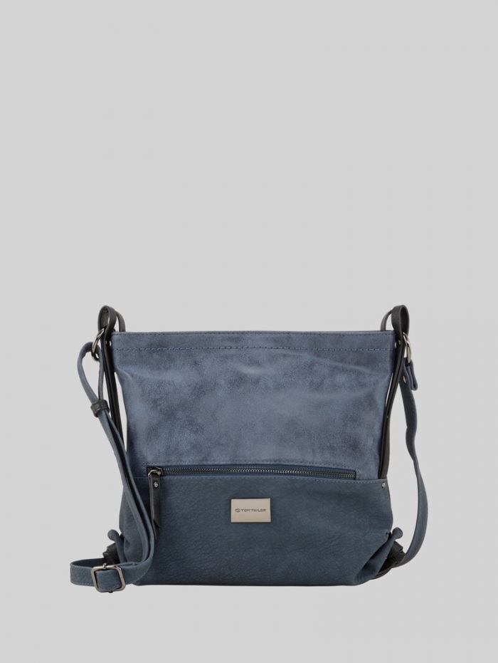 Tom Tailor TTELIN M Umhängetasche mit Material-Mix - Blue Tom Tailor TTELIN M Umhängetasche mit Material-Mix - Blue