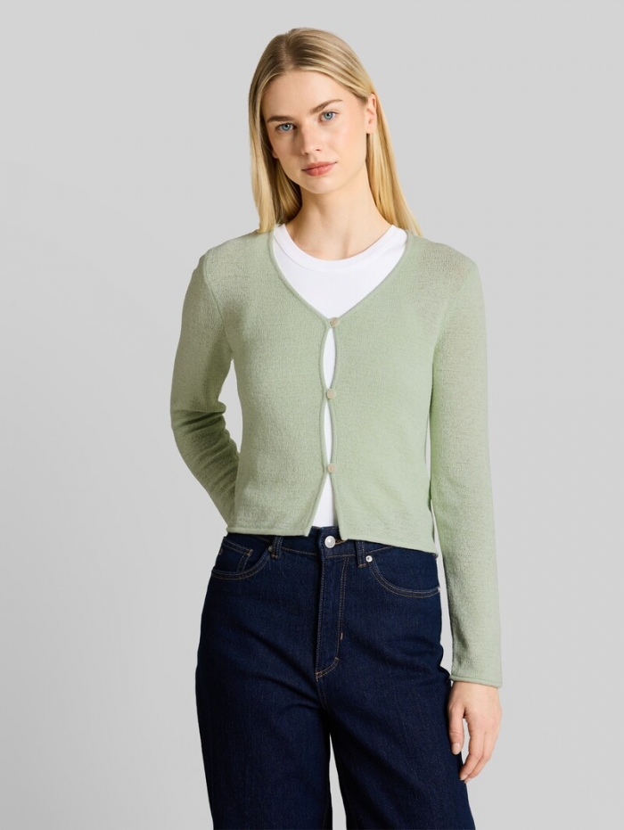 Tom Tailor Cardigan mit V-Ausschnitt - Light Matcha Green Tom Tailor Cardigan mit V-Ausschnitt - Light Matcha Green
