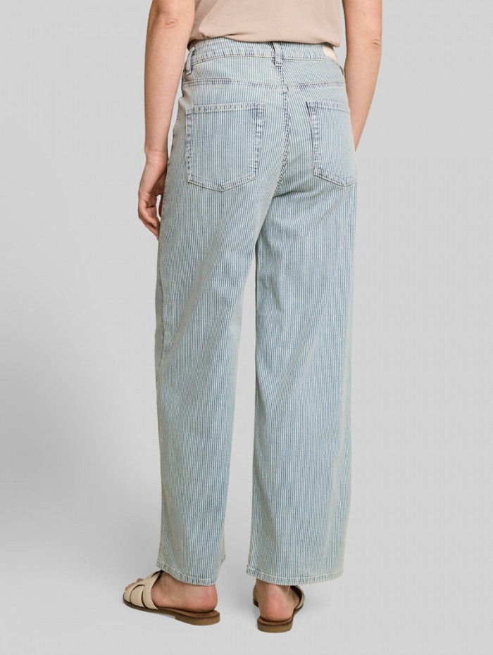 Tom Tailor TTNELMA CULOTTE Jeans mit Streifenmuster - Denim Offwhite Stripe