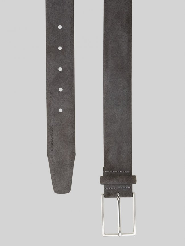 Tom Tailor TTLOGAN Velourledergürtel mit eckiger Dornschließe - Grey Uni Tom Tailor TTLOGAN Velourledergürtel mit eckiger Dornschließe - Grey Uni