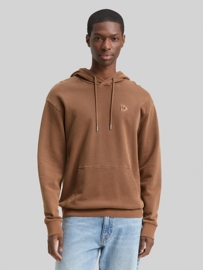 Tom Tailor Overdyed Hoodie Sweatshirt - Golden Clay Tom Tailor Overdyed Hoodie Sweatshirt - Golden Clay