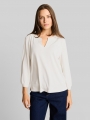 Tom Tailor Langarmshirt mit Raffungen - Whisper White Tom Tailor Langarmshirt mit Raffungen - Whisper White