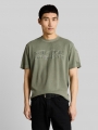 Tom Tailor T-Shirt mit Waffelstruktur - Greyish Shadow Olive Tom Tailor T-Shirt mit Waffelstruktur - Greyish Shadow Olive