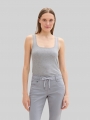 Tom Tailor Basic Top im 2er-Pack - Medium Silver Grey Melange
