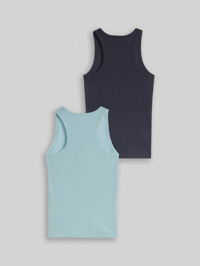 Tom Tailor Basic Ripp Top im 2er-Pack - Parisien Night Blue Tom Tailor Basic Ripp Top im 2er-Pack - Parisien Night Blue