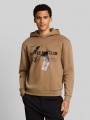 Tom Tailor Relaxed Fit Hoodie Sweatshirt mit Print - Malt Brown Tom Tailor Relaxed Fit Hoodie Sweatshirt mit Print - Malt Brown