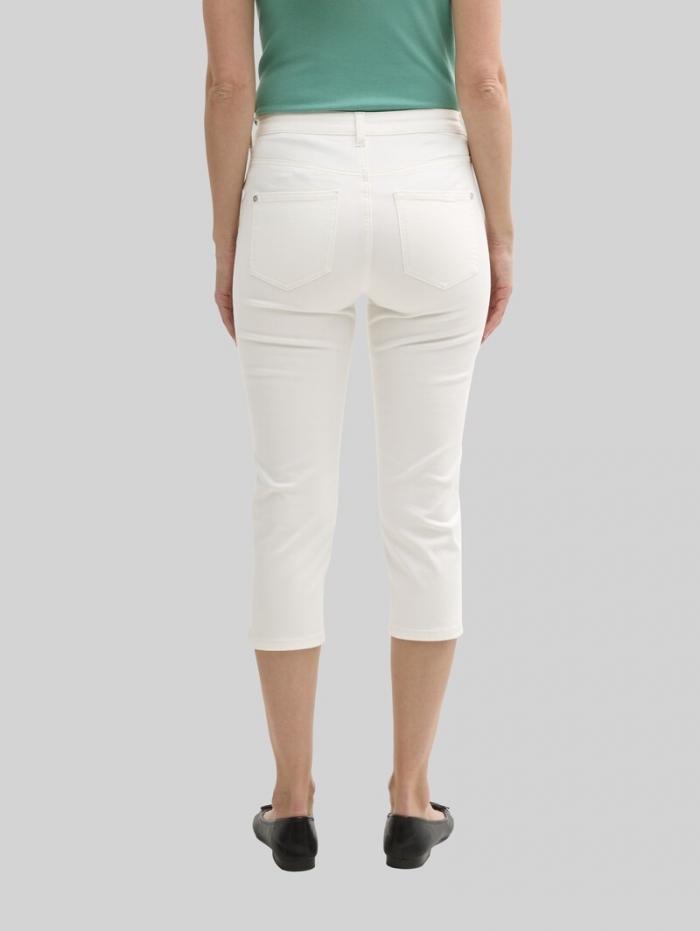 Tom Tailor TTKATE SLIM CAPRI Jeans - Whisper White Tom Tailor TTKATE SLIM CAPRI Jeans - Whisper White