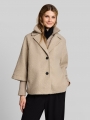 Tom Tailor Cosy Cape Jacke im 2-in-1-Look - Soft Taupe Grey Boucle Tom Tailor Cosy Cape Jacke im 2-in-1-Look - Soft Taupe Grey Boucle
