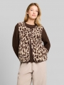 Tom Tailor Boxy Fit Teddy Weste mit Taschen - Beige Java Brown Leo Print Tom Tailor Boxy Fit Teddy Weste mit Taschen - Beige Java Brown Leo Print