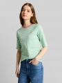 Tom Tailor T-Shirt mit Streifenmuster - Tonal Matcha Green Stripe Tom Tailor T-Shirt mit Streifenmuster - Tonal Matcha Green Stripe