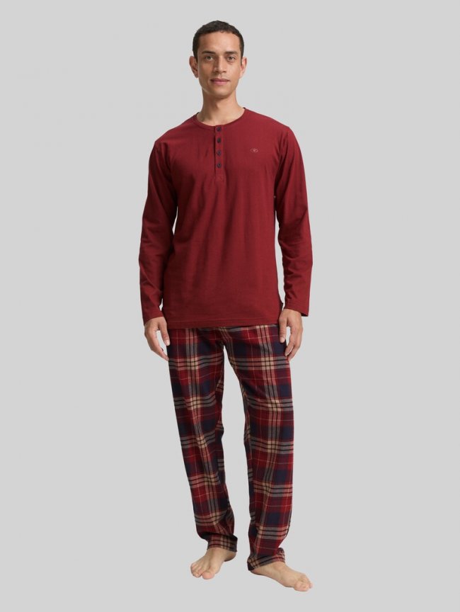 Tom Tailor Pyjama-Set mit Karomuster - Red-medium-check Tom Tailor Pyjama-Set mit Karomuster - Red-medium-check