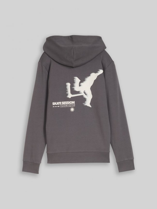 Tom Tailor Hoodie Sweatshirt mit Rückenprint - Dark Urban Grey Tom Tailor Hoodie Sweatshirt mit Rückenprint - Dark Urban Grey