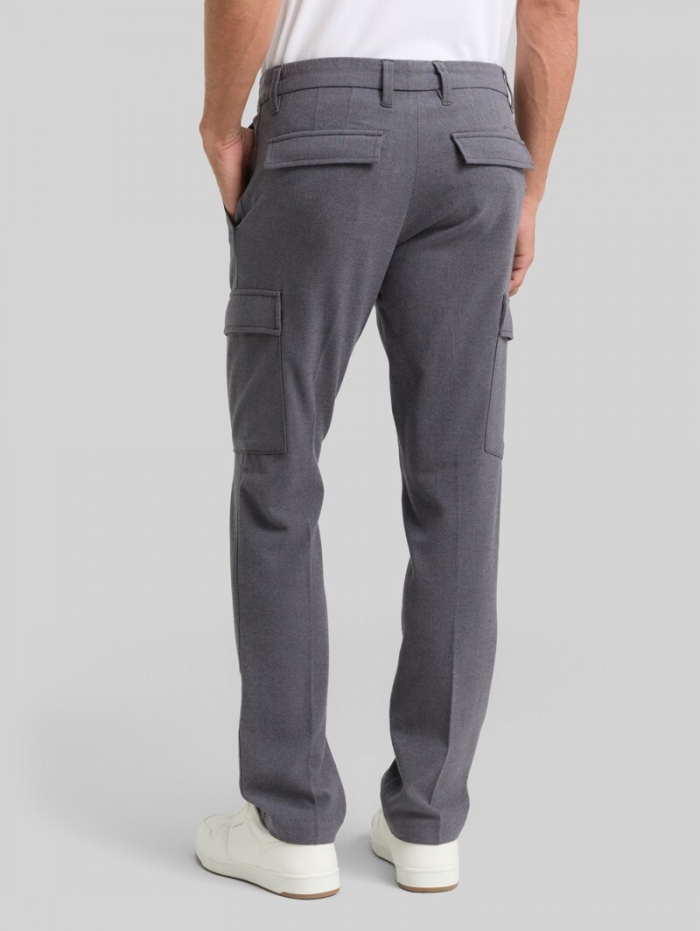 Tom Tailor TTTAPERED Cargo Hose - Black Grey Melange Tom Tailor TTTAPERED Cargo Hose - Black Grey Melange