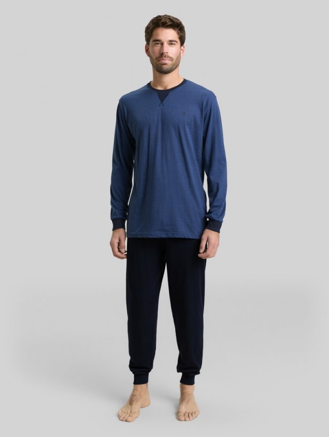 Tom Tailor Pyjama-Set aus Baumwolle - Blue Stripe Tom Tailor Pyjama-Set aus Baumwolle - Blue Stripe