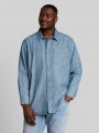 Tom Tailor Plus Size - Jeanshemd mit Brusttasche - Mid Blue Denim Check Tom Tailor Plus Size - Jeanshemd mit Brusttasche - Mid Blue Denim Check