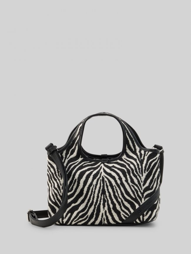 Tom Tailor TTLIDORA S Shopper mit Logo-Badge - Animal Black Tom Tailor TTLIDORA S Shopper mit Logo-Badge - Animal Black