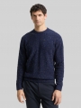 Tom Tailor Strickpullover mit Rundhalsausschnitt - Navy Multicolor Neps Tom Tailor Strickpullover mit Rundhalsausschnitt - Navy Multicolor Neps