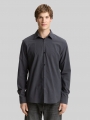 Tom Tailor Basic Fit Hemd aus Baumwolle - Black Grey Chambray Tom Tailor Basic Fit Hemd aus Baumwolle - Black Grey Chambray