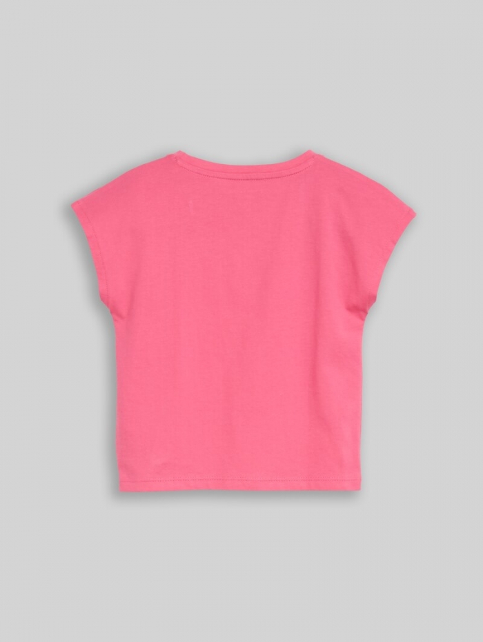 Tom Tailor T-Shirt mit Knoten-Detail - Flashy Pink