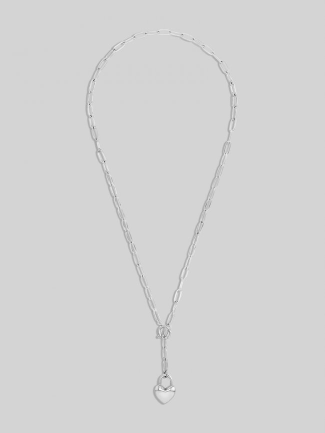Tom Tailor Halskette mit Herz Anhänger aus Edelstahl silber - Silver Tom Tailor Halskette mit Herz Anhänger aus Edelstahl silber - Silver