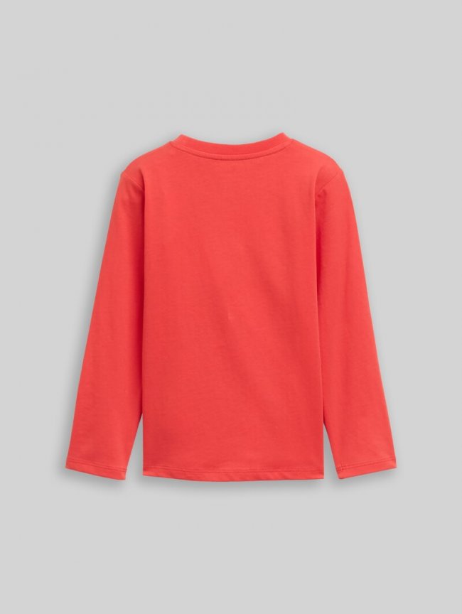 Tom Tailor Langarmshirt mit Print - Soft Red Tom Tailor Langarmshirt mit Print - Soft Red