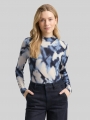 Tom Tailor Slim Fit Langarmshirt mit Muster - Blue Blurry Argyle Tom Tailor Slim Fit Langarmshirt mit Muster - Blue Blurry Argyle
