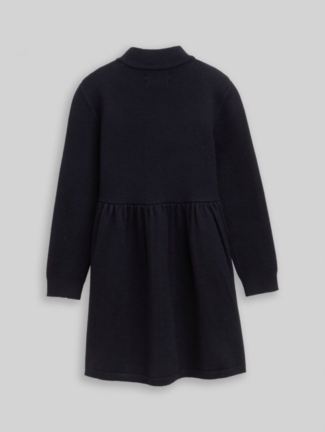 Tom Tailor Mini-Strickkleid mit Stickerei - Sky Captain Blue Tom Tailor Mini-Strickkleid mit Stickerei - Sky Captain Blue