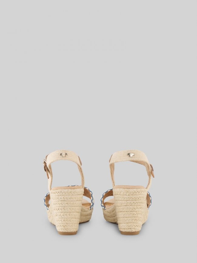 Tom Tailor Sandalen mit Keilabsatz - Offwhite-blue Tom Tailor Sandalen mit Keilabsatz - Offwhite-blue