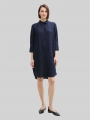 Tom Tailor Blusenkleid mit Leinenanteil - Sky Captain Blue