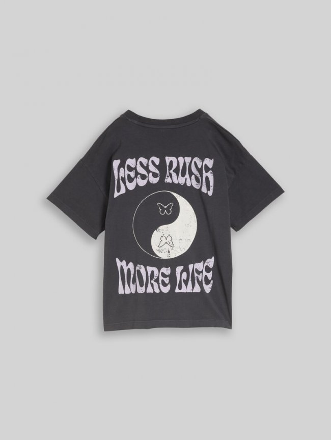 Tom Tailor Oversize T-Shirt mit Rückenprint - Coal Grey Tom Tailor Oversize T-Shirt mit Rückenprint - Coal Grey