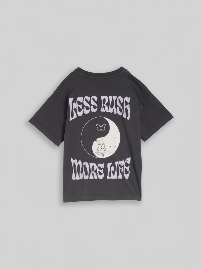 Tom Tailor Oversize T-Shirt mit Rückenprint - Coal Grey Tom Tailor Oversize T-Shirt mit Rückenprint - Coal Grey